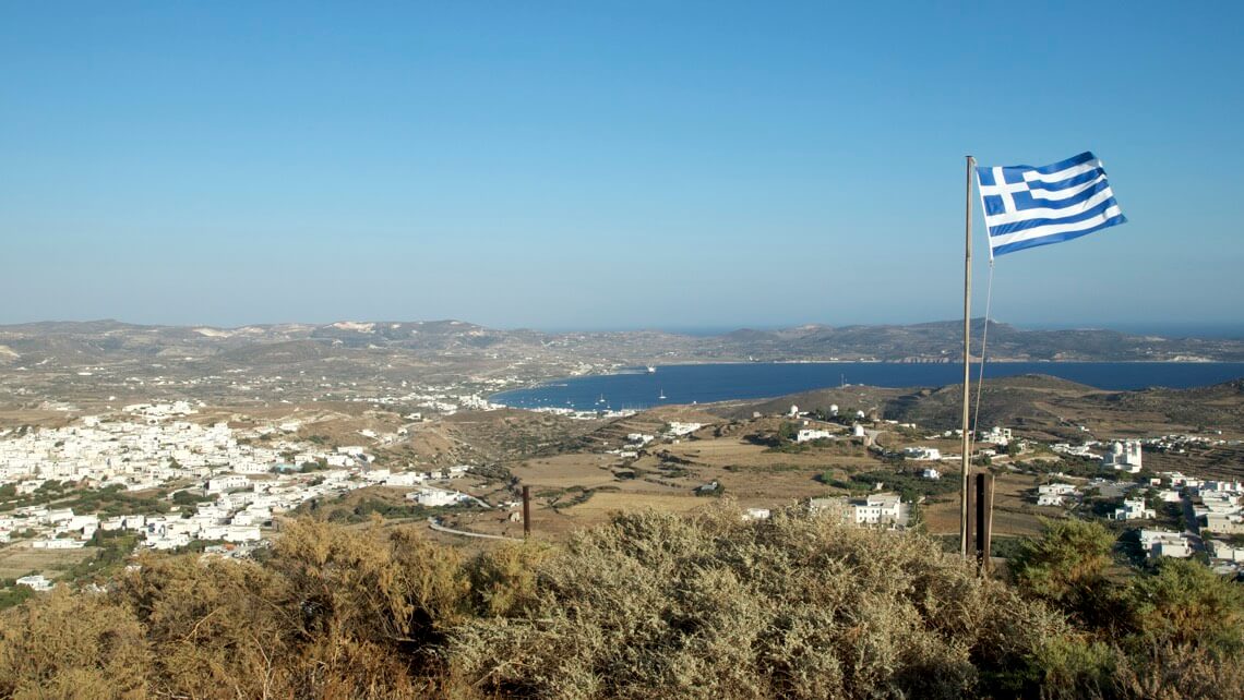 Udsigt fra toppen af Plaka på Milos